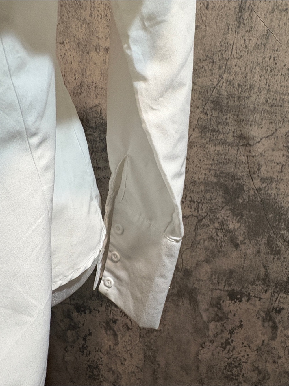 White Ruffled Shoulder Button-Front Women's Top - Picture 5 of 6